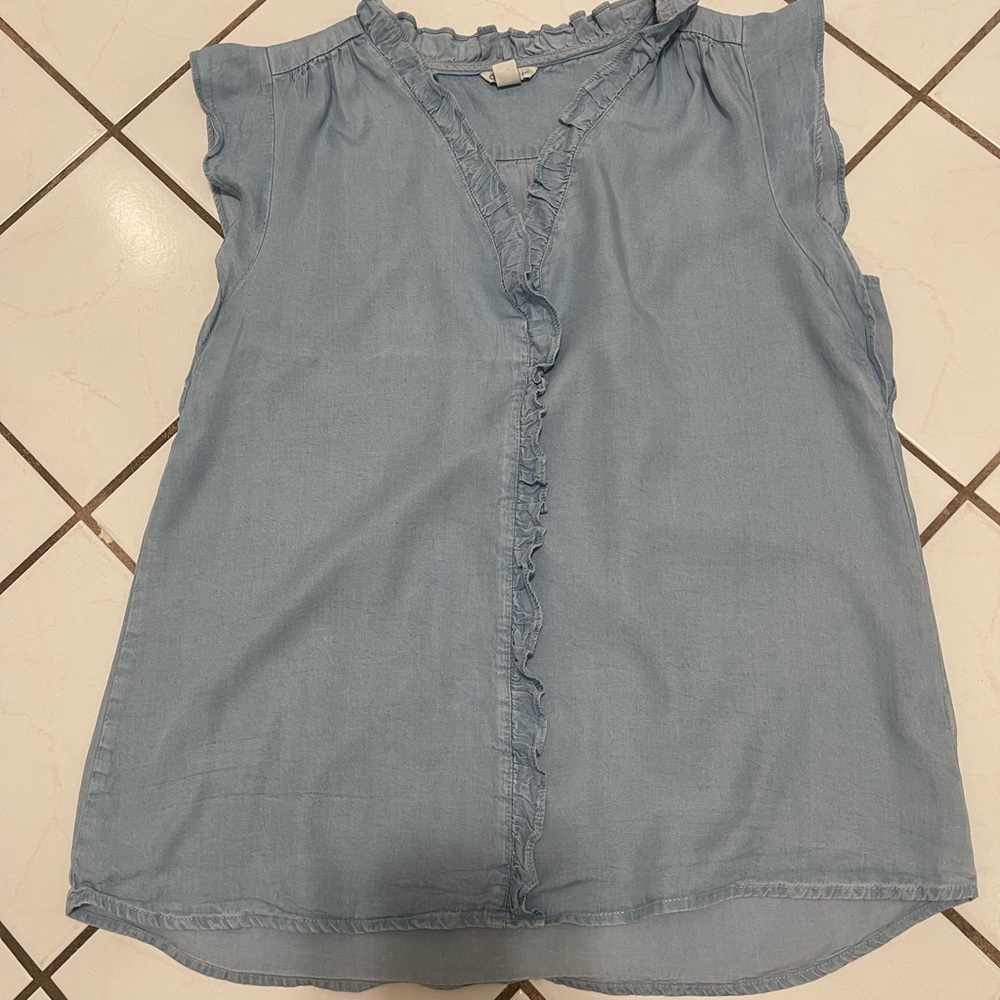 Cato Chambray Small Button front top